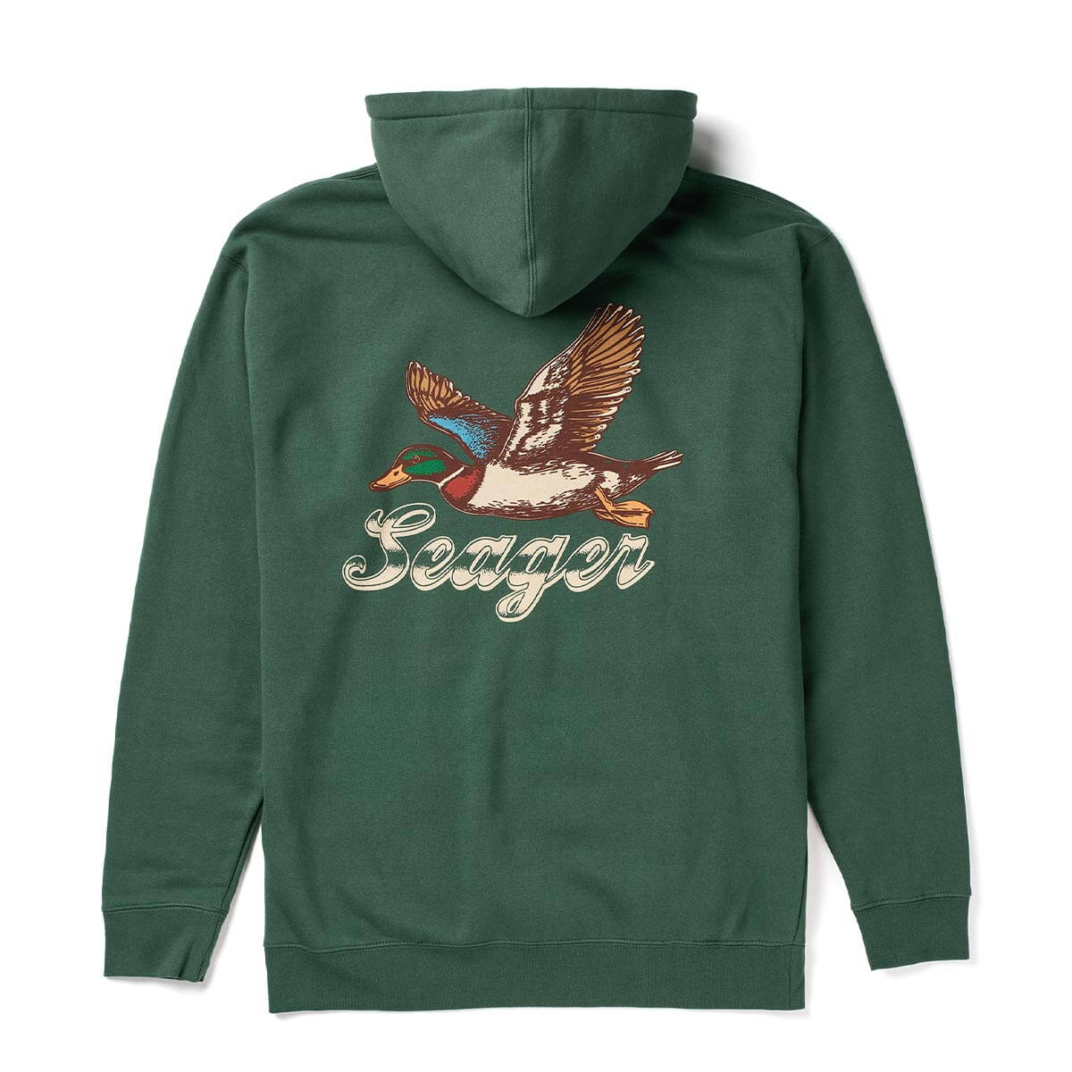 Seager Greenhead Alpine Green Hooded Sweatshirt