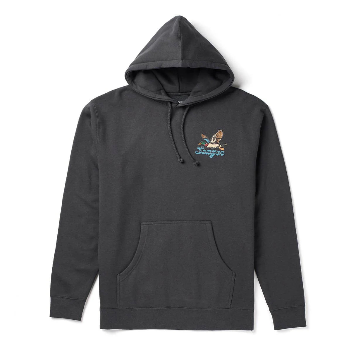Seager Greenhead Asphalt Black Hooded Sweatshirt
