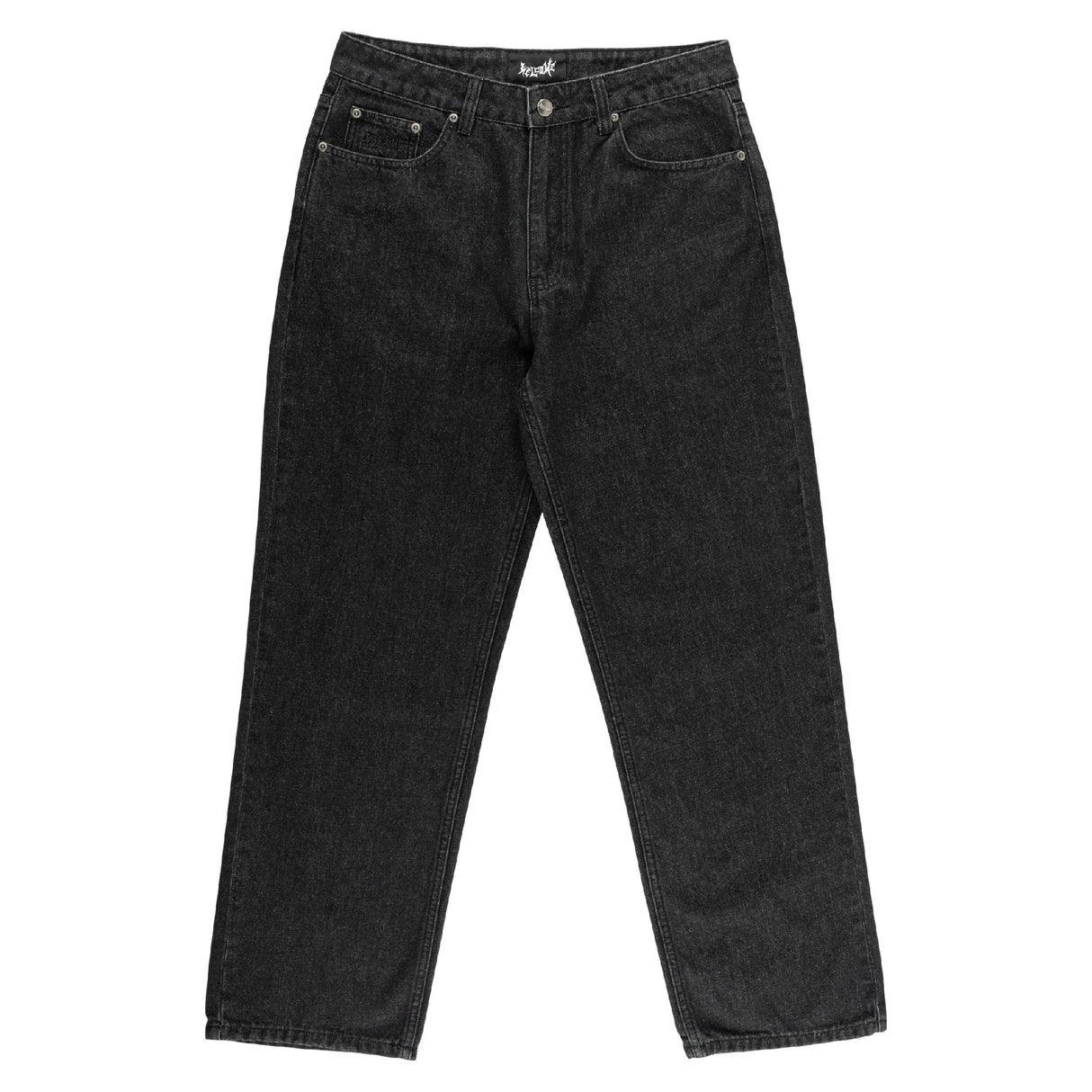 Welcome Immortal Loose Straight Washed Black Denim Jeans