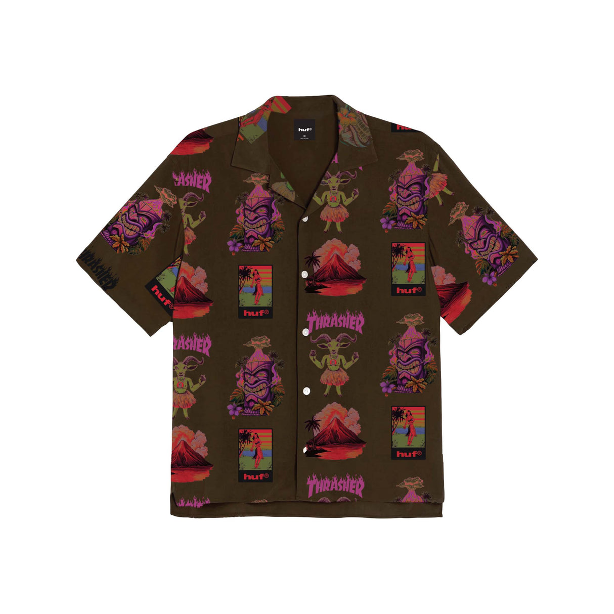 Huf X Thrasher Hawaiian Multi Color Button Up Shirt