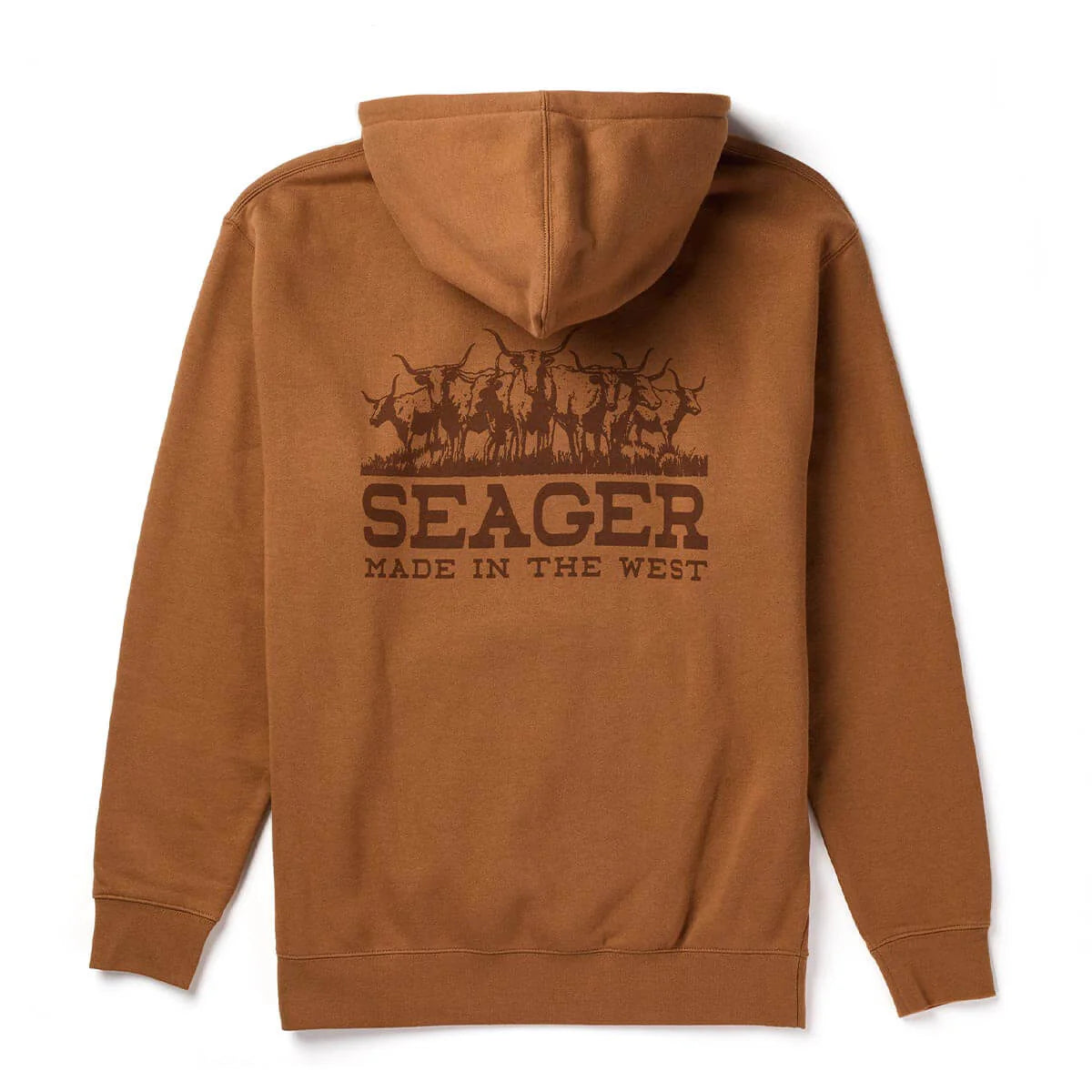 Seager The Herd Saddle Brown Hooded Sweatshirt