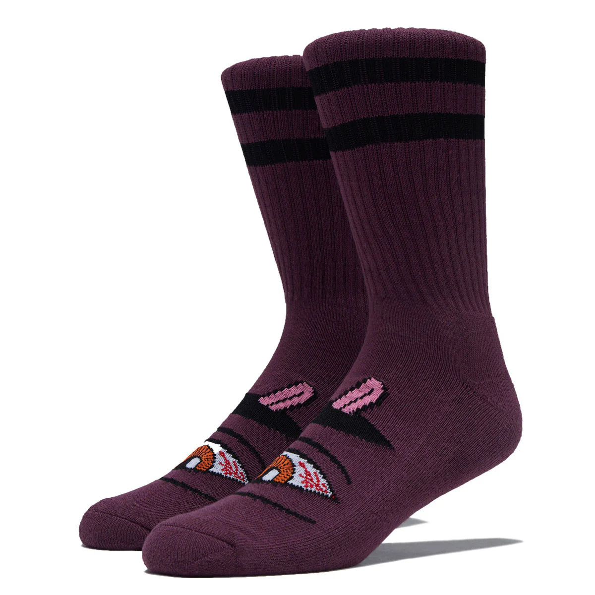 Toy Machine Bloodshot Eye Eggplant Socks