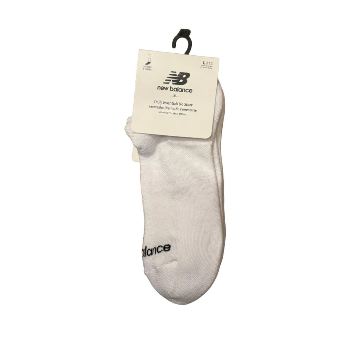 New Balance No Show White 6 Pack Socks