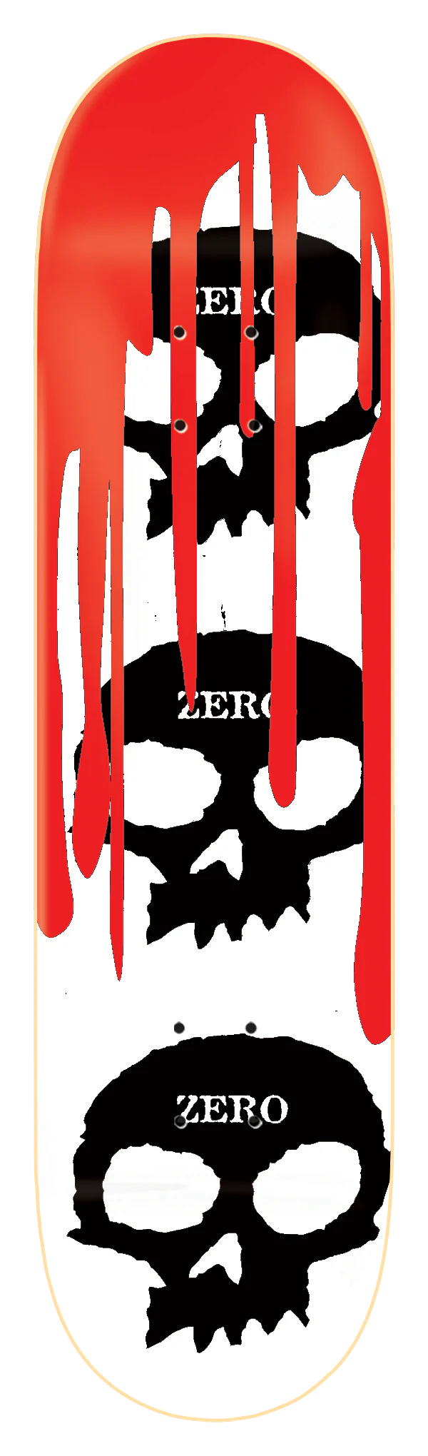 Zero 3 Skull Blood White Skateboard Deck