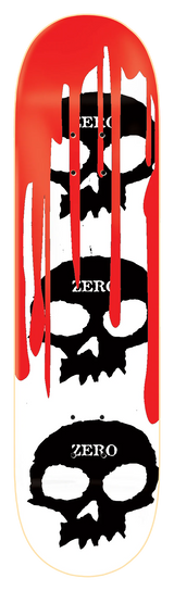 Zero 3 Skull Blood White Skateboard Deck