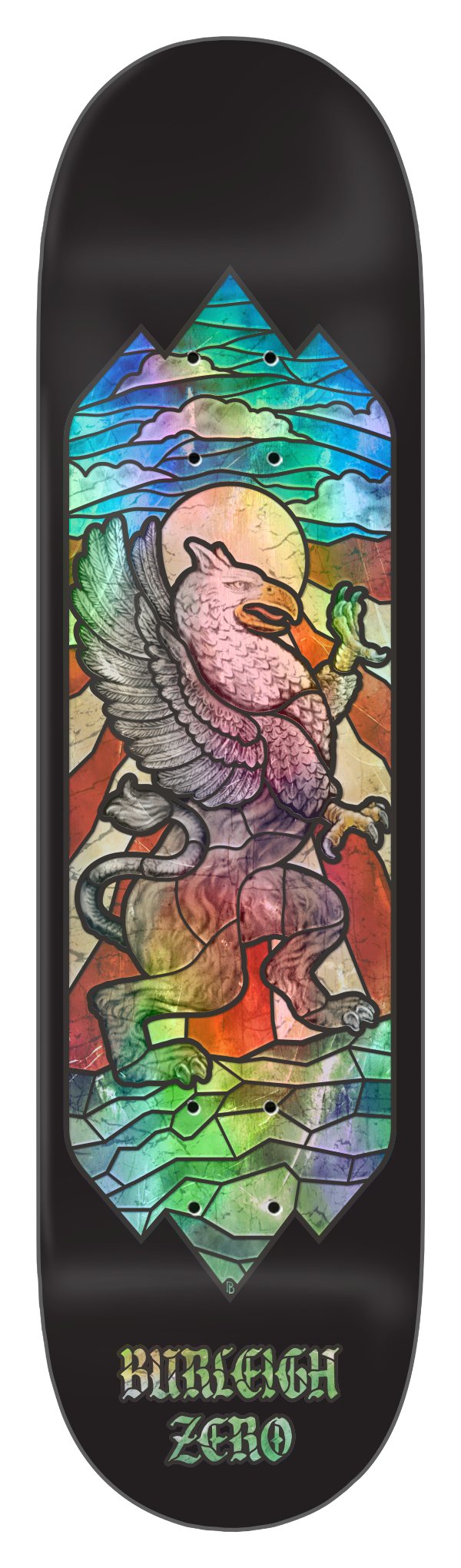 Zero Stained Glass Burleigh Griffin 8.5" Skateboard Deck