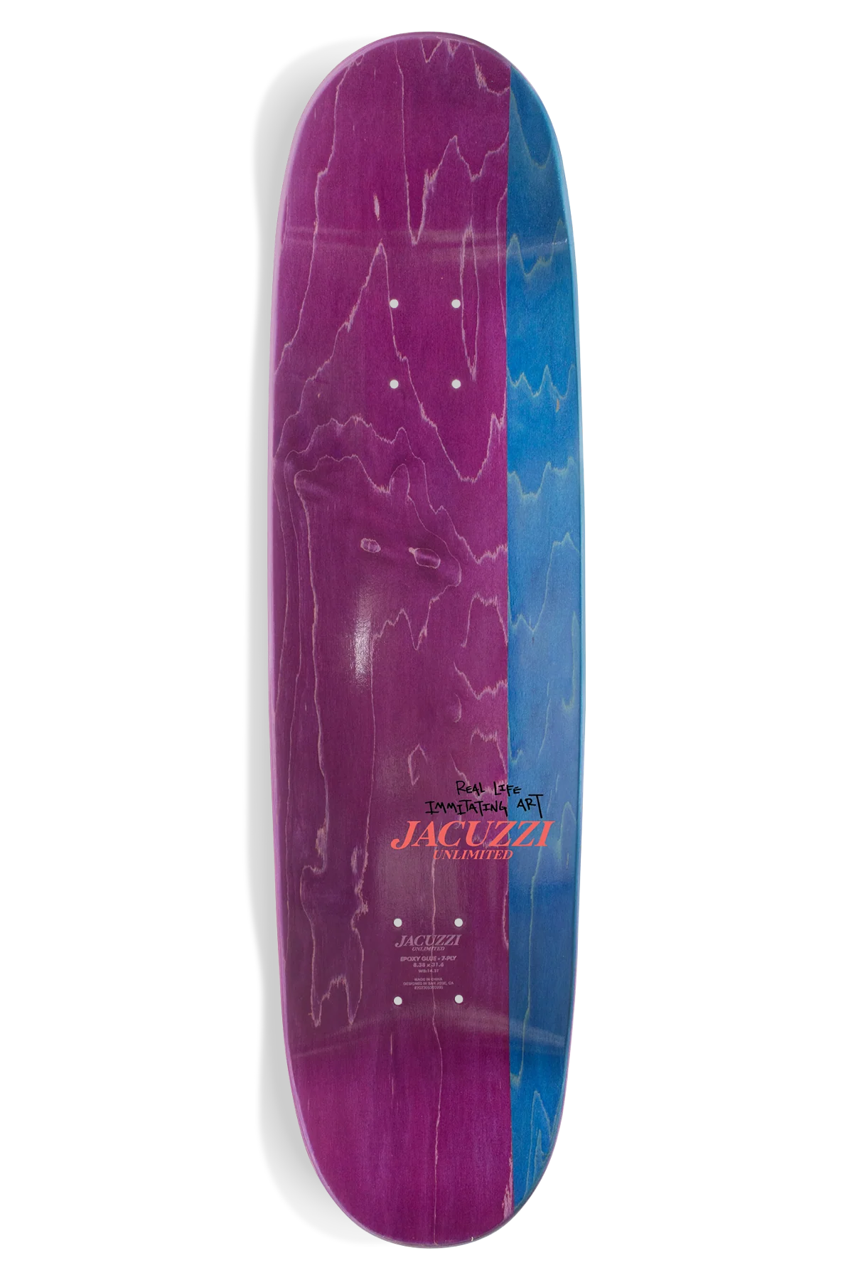 Jacuzzi Work Horse 8.375" EX7 Football Shaped Skateboard Deck