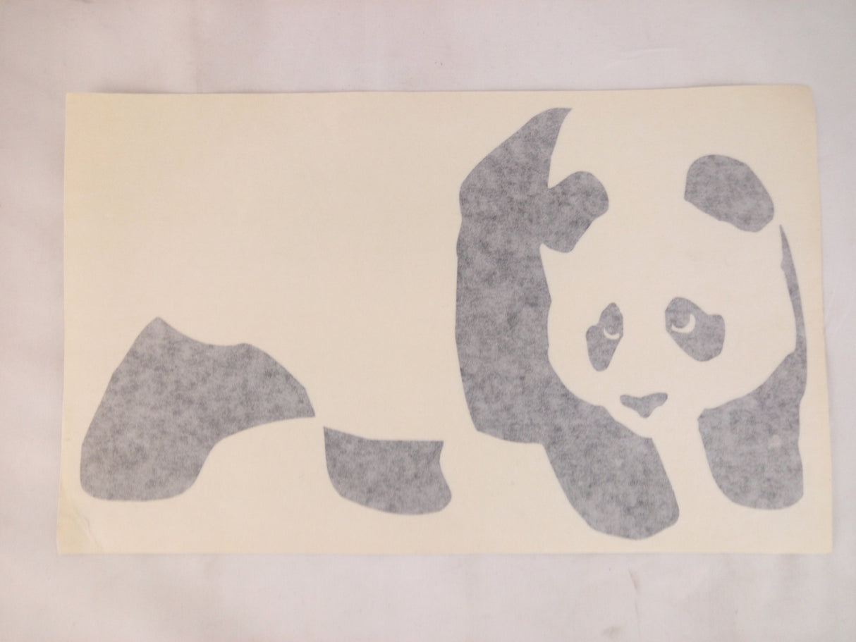 Enjoi Panda Black White 9.25" x 6.5 Vintage NOS Die-Cut Sticker