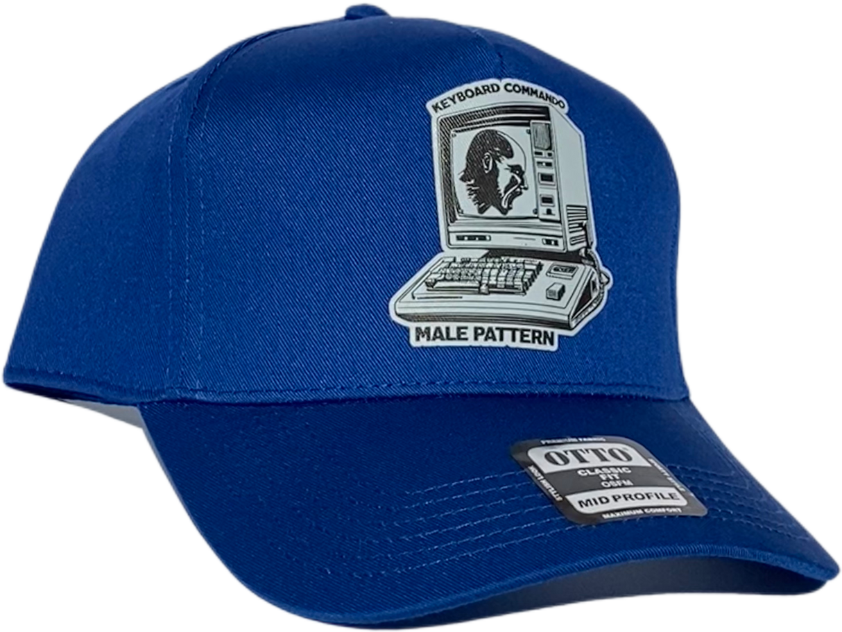 Male Pattern Keyboard Commando Blue Trucker Hat