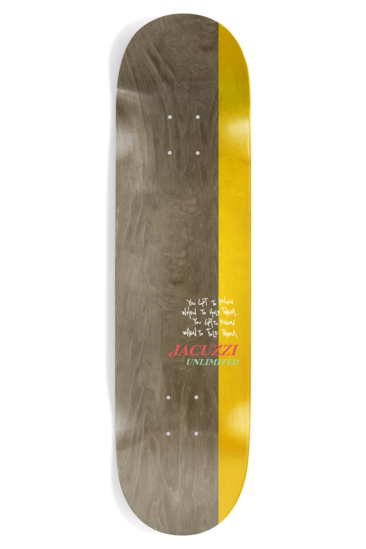 Jacuzzi Michael Pulizzi Know When to Hold Em EX7 8.375" Skateboard Deck