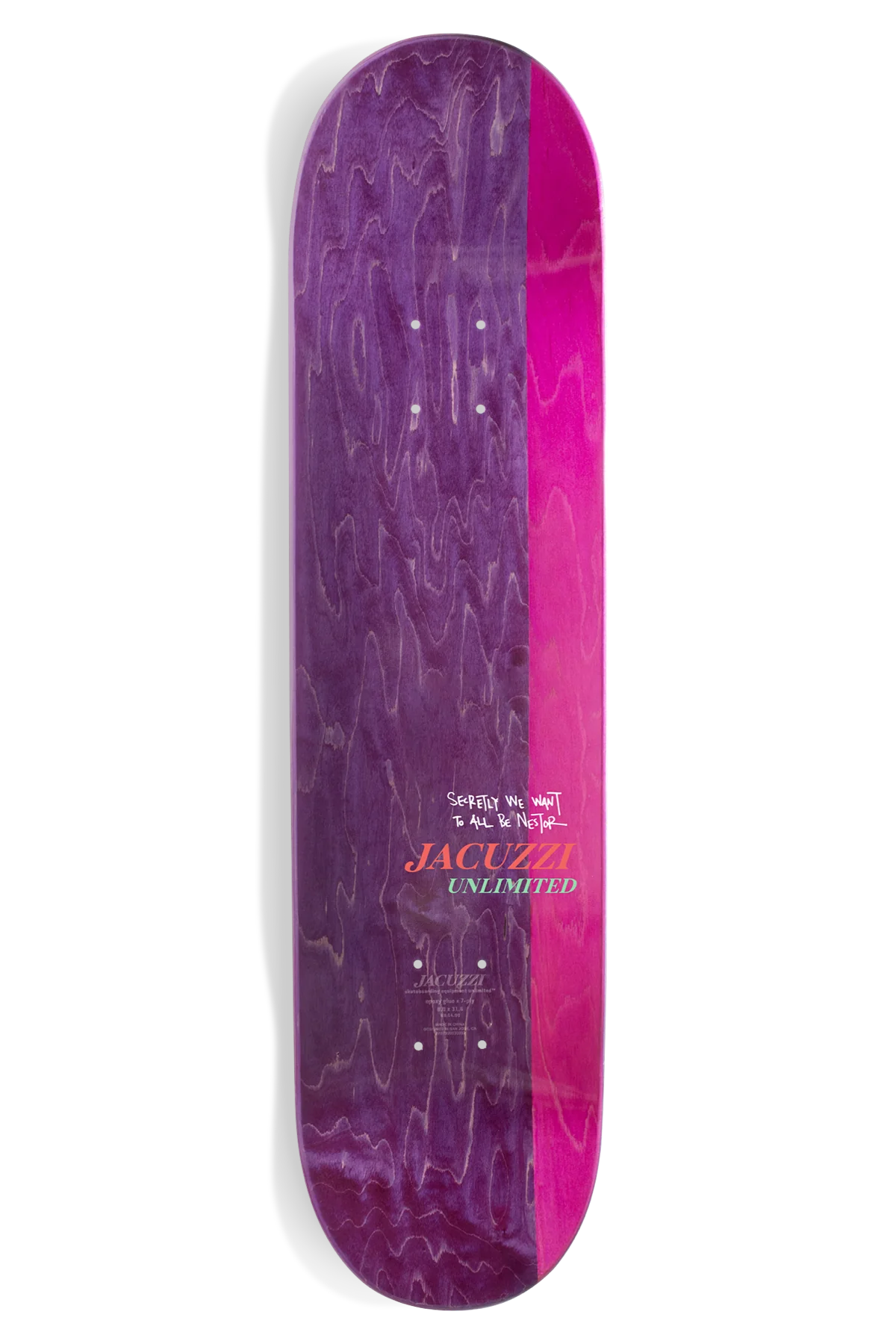 Jacuzzi Nestor Judkins T4 Pink EX7 8.0" Skateboard Deck