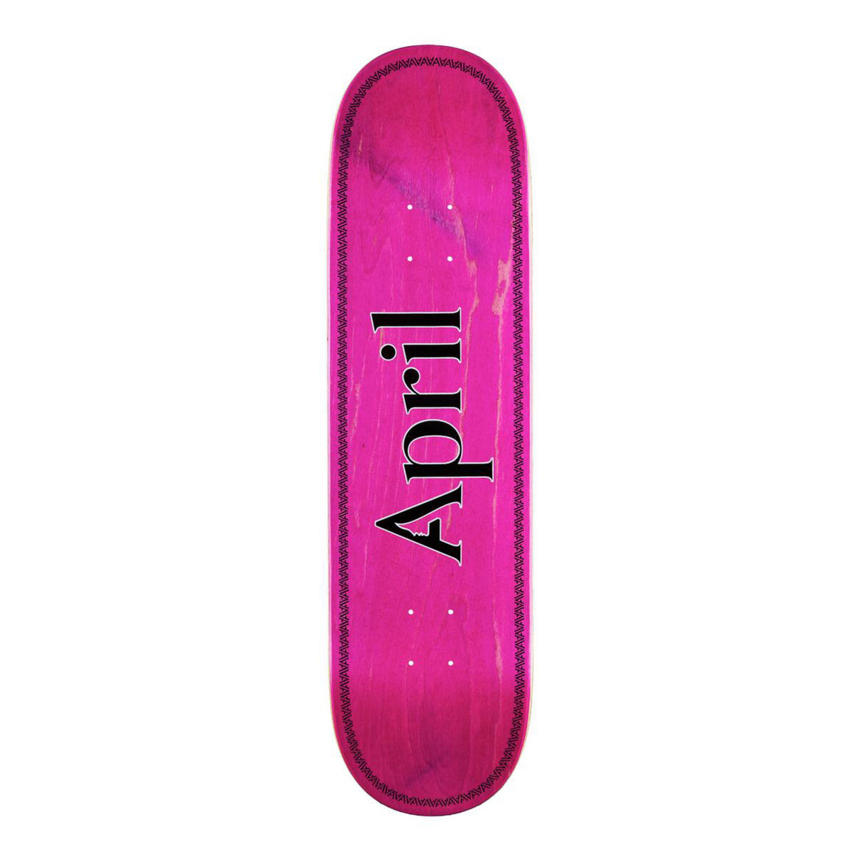 April Logo Black/Pink Skateboard Deck