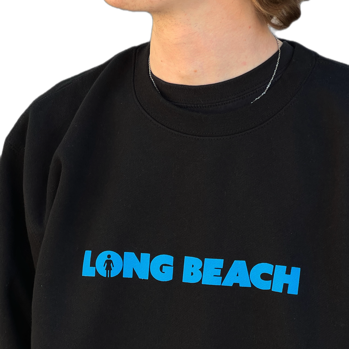 Girl x LB Skate “We OG Long Beach” Black Crewneck Sweatshirt