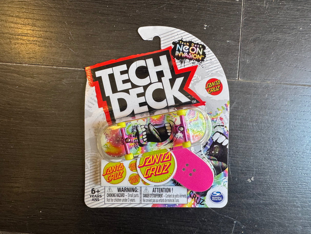 Tech Deck Santa Cruz Screaming Neon Fingerboard Complete