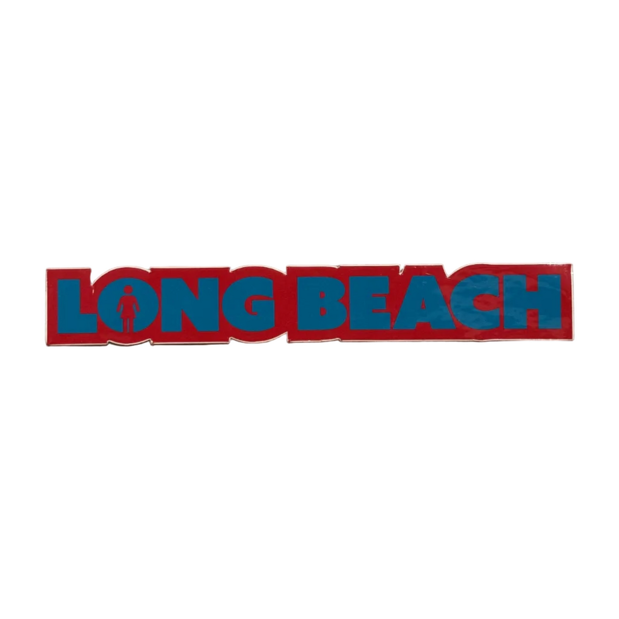 Girl x LB Skate "We OG Long Beach"  Blue/Red Sticker