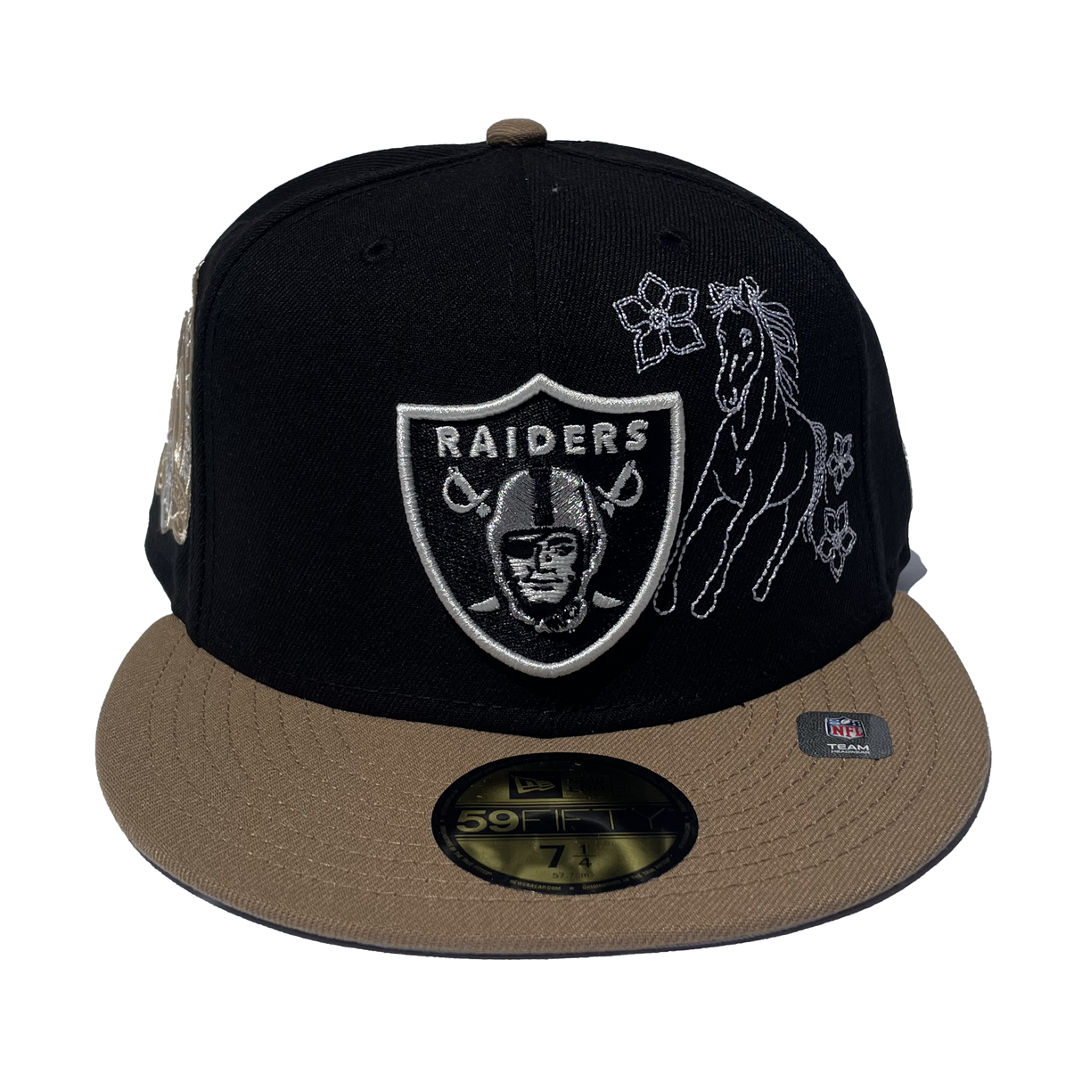New Era Las Vegas Raiders Western Khaki Black Tan 59Fifty Fitted Hat Long Beach Skate Co