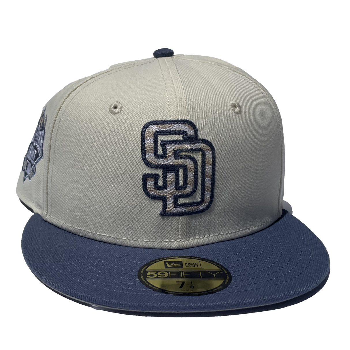 New Era San Diego Padres Wavy Chainstitch Cream & Slate 59Fifty Fitted Hat