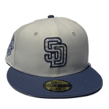 New Era San Diego Padres Wavy Chainstitch Cream & Slate 59Fifty Fitted Hat