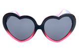 Happy Hour Heart On Wenzday Black/Red Fade Sunglasses