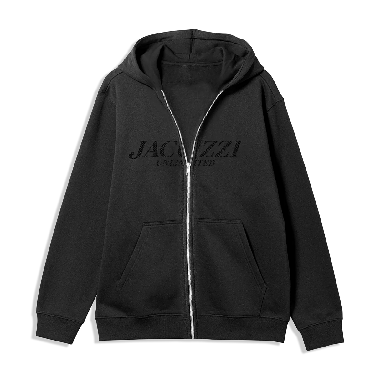 Jacuzzi Flavor Embroidered Black Zip Hooded Sweatshirt
