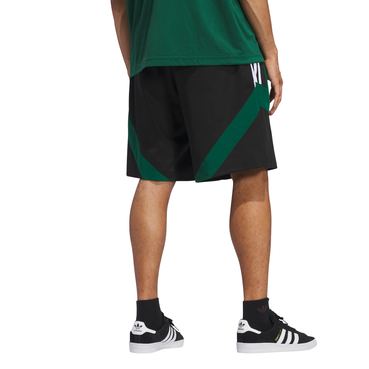 Adidas Skateboarding Black/Dark Green Football Shorts