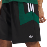 Adidas Skateboarding Black/Dark Green Football Shorts