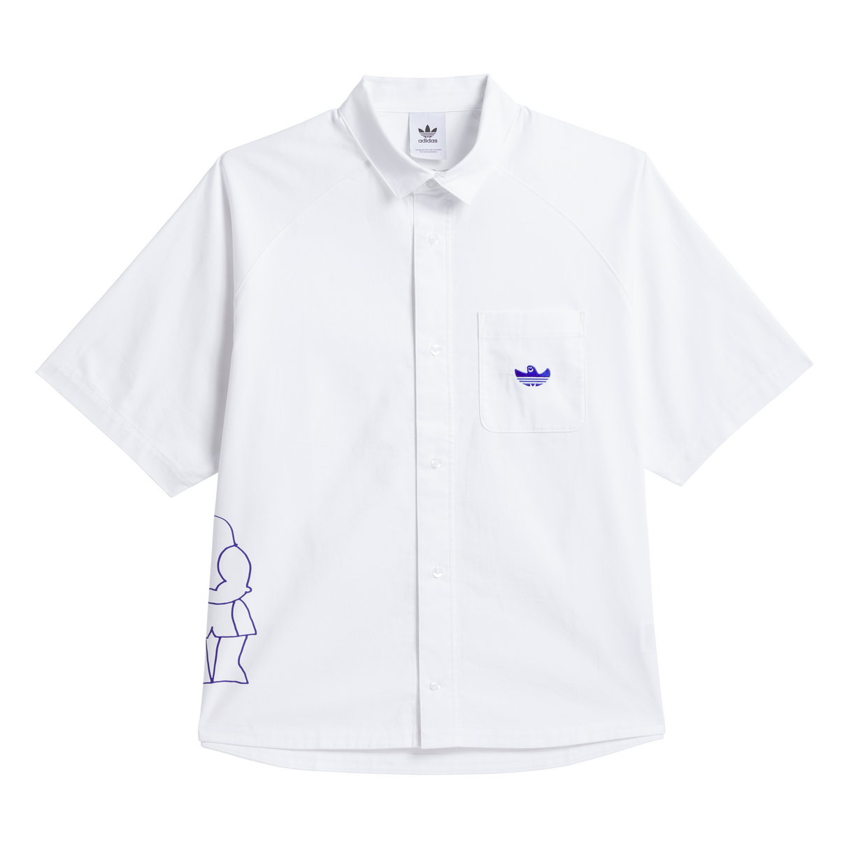 Adidas Skateboarding x Gonz Shmoofoil Fighter White Button Up S/s Shirt