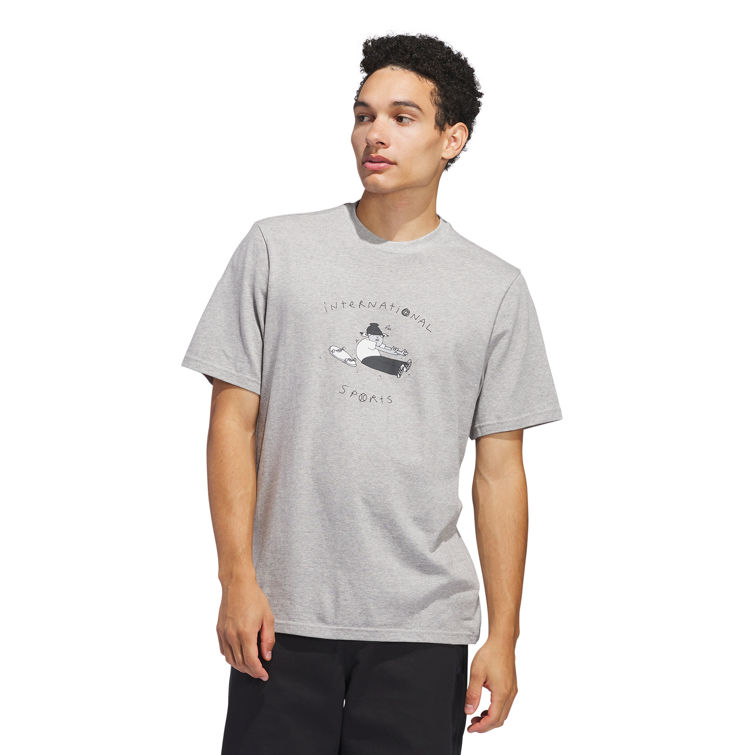 Adidas Skateboarding x Henry Jones Stretch Heather Grey S/s Shirt Adidas Skateboarding x Henry Jones Stretch Heather Grey S/s Shirt