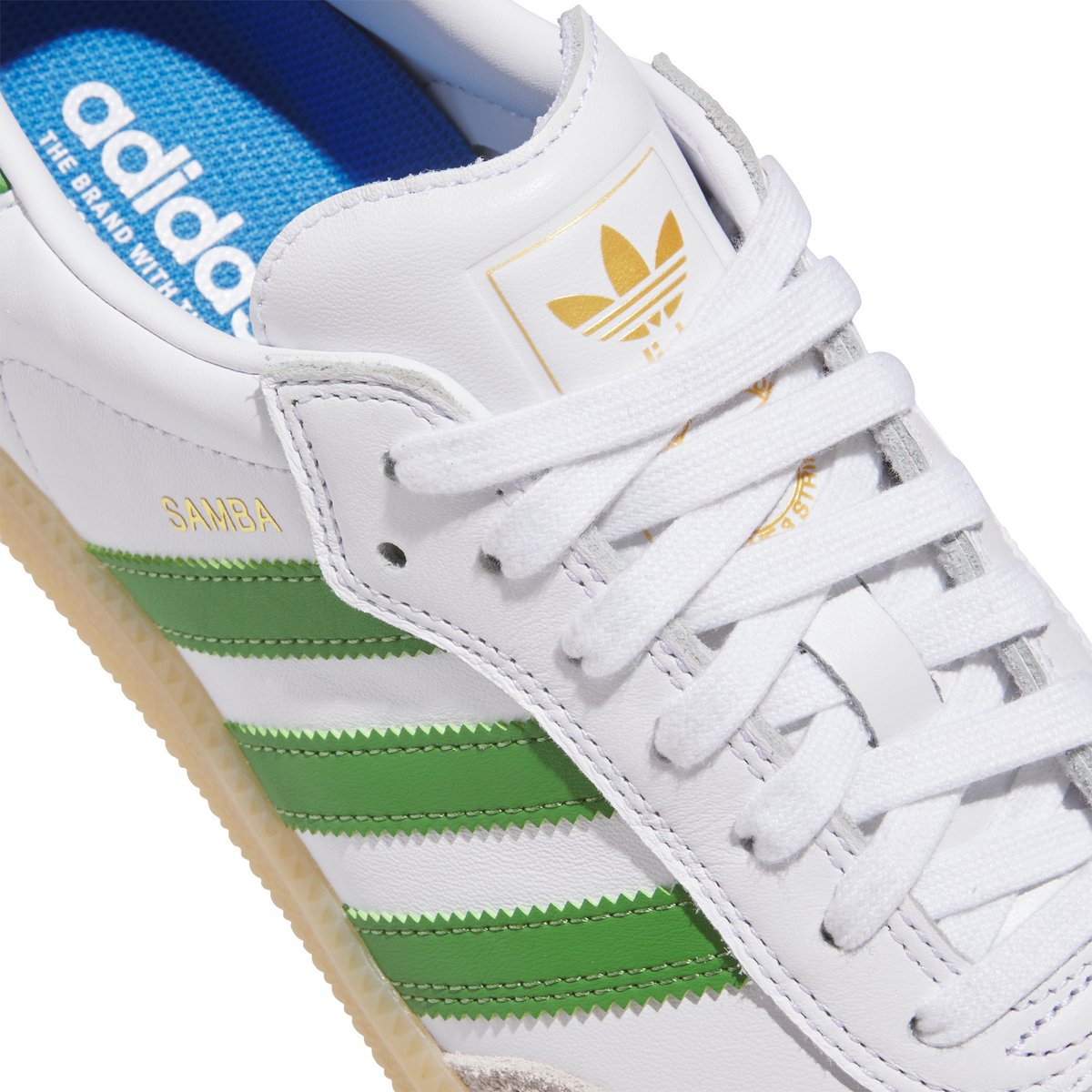 Adidas Samba White Crew Green Gum Shoes – Long Beach Skate Co