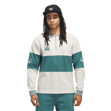 Adidas Skateboarding x Gonz Shmoofoil Aluminum / Preloved Teal Heavyweight Rugby L/s Shirt