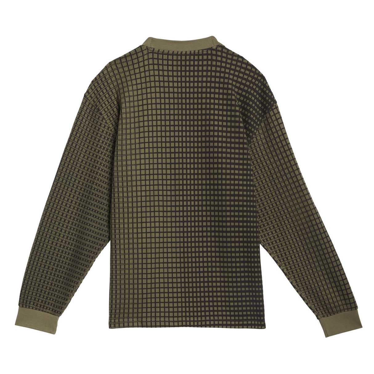 Adidas Skateboarding Waffle Knit Camo Olive Strata / Black Thermal L/s Shirt