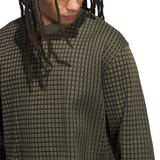Adidas Skateboarding Waffle Knit Camo Olive Strata / Black Thermal L/s Shirt