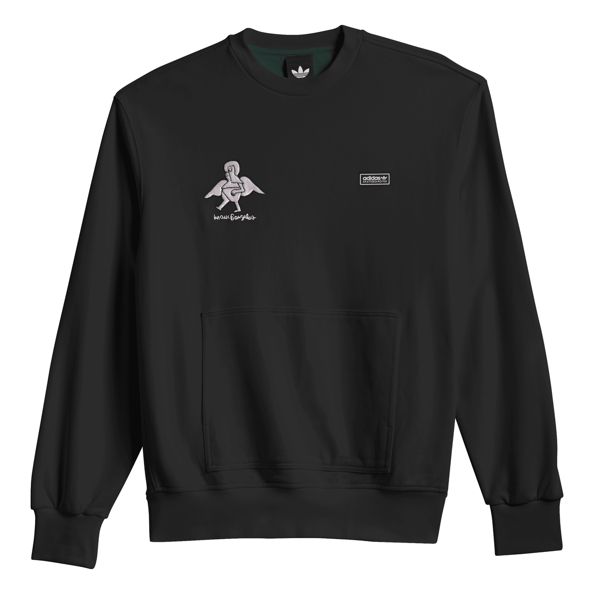 Adidas Skateboarding x Mark Gonzales Black/Aurora Ivy Crewneck Sweatshirt