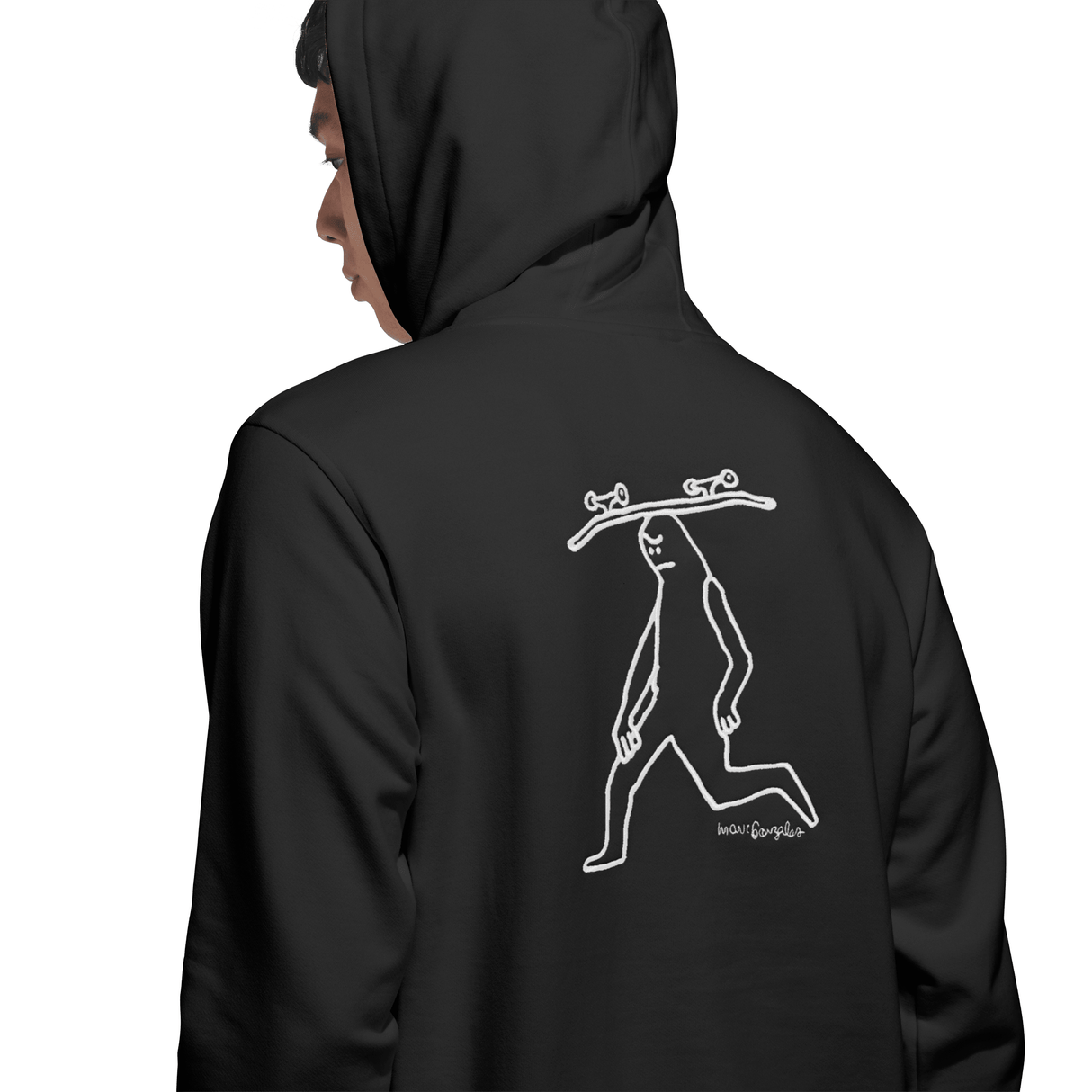 Adidas Skateboarding x Mark Gonzales Black/Aurora Ivy Skate Head Hooded Sweatshirt