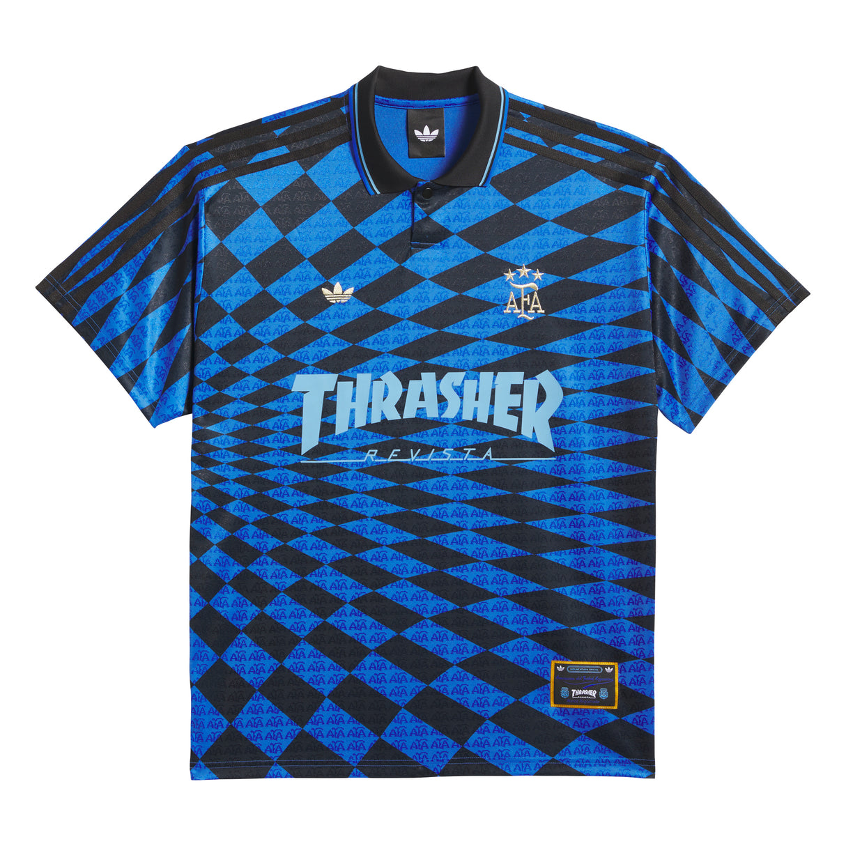 Adidas Skateboarding x Thrasher x AFA Black/Blue Jersey