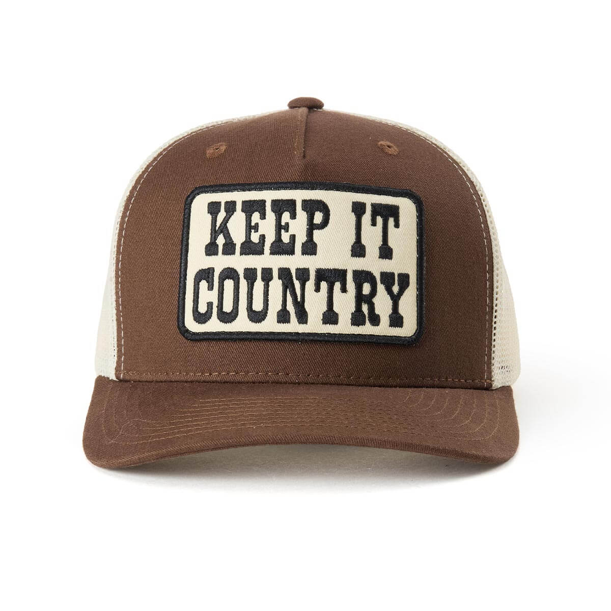 Seager Keep It Country Trucker Brown/Cream Snapback Hat