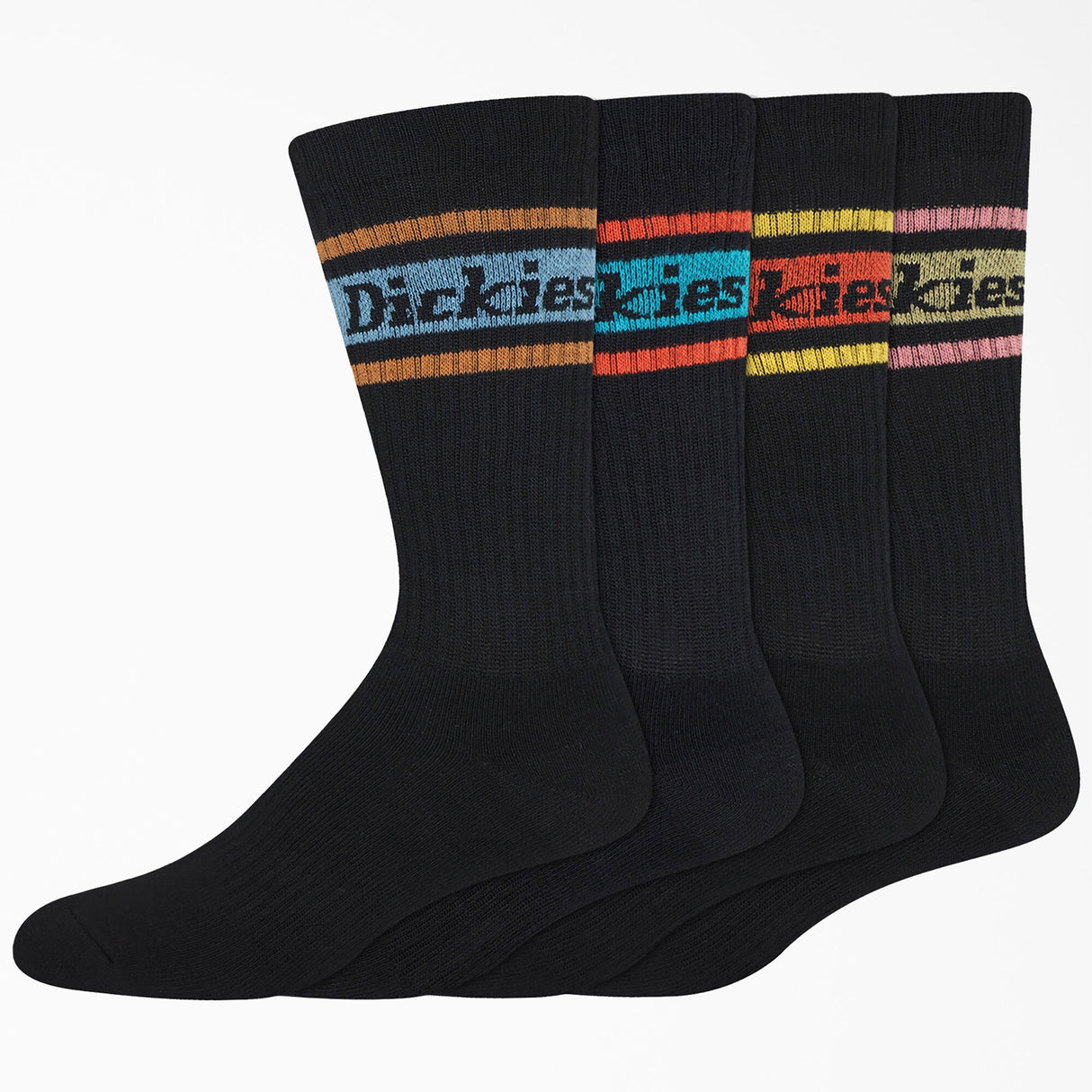 Dickies Skateboarding 4-Pack Black / Spring Stripe Socks