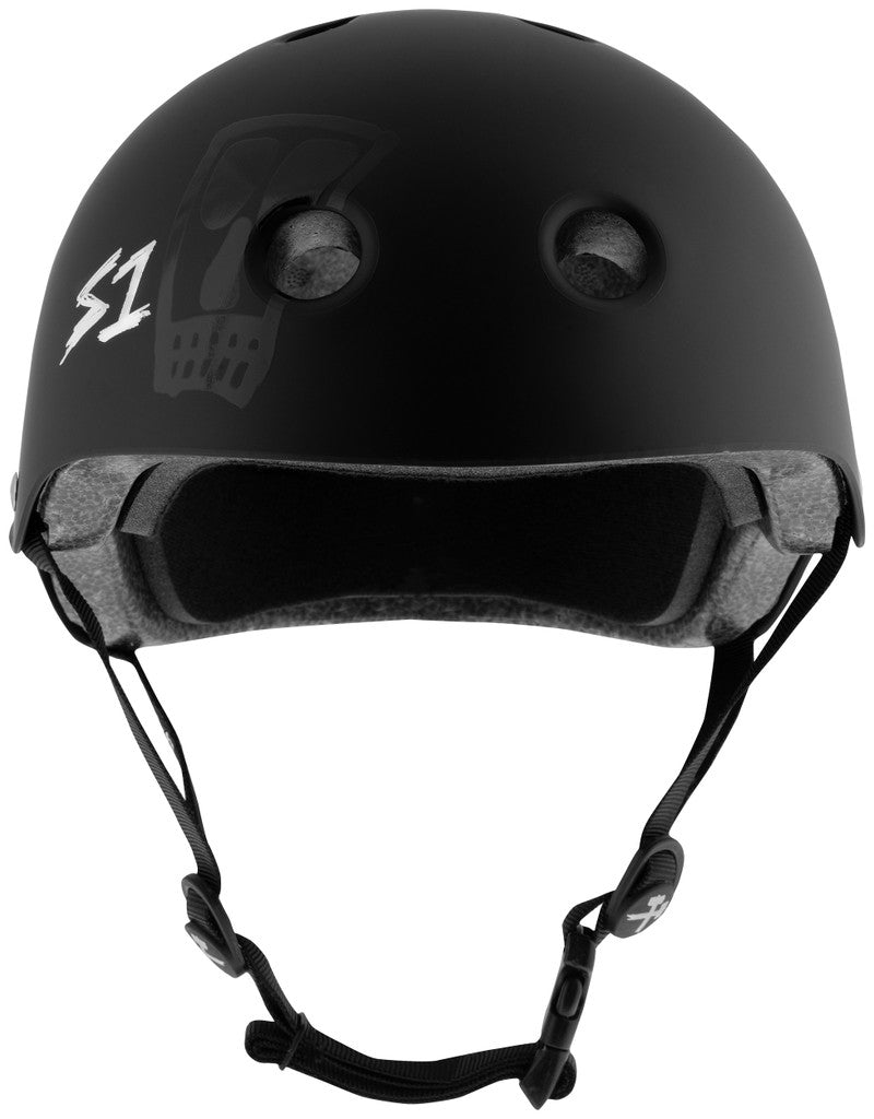 S1 Lifer Black Matte Vato Skull Lance Mountain Helmet