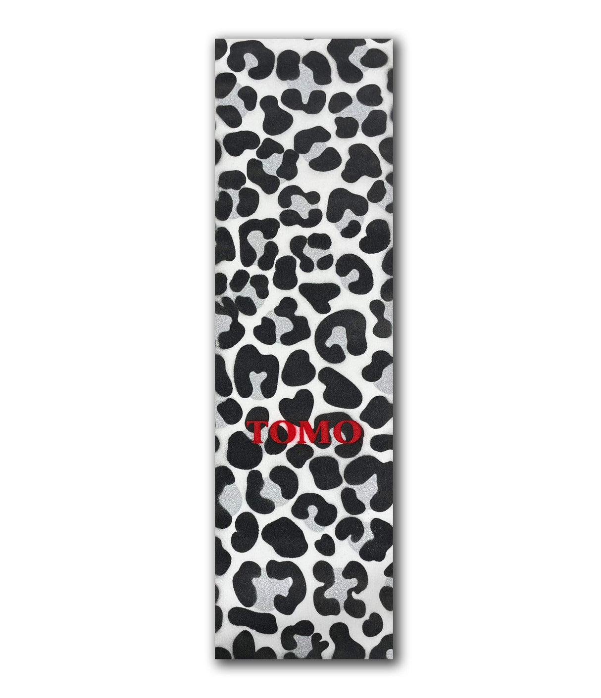 Tomo Leopard - Metallic Silver / Black Graphic Griptape