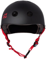 S1 Lifer Black Matte Red Straps Helmet