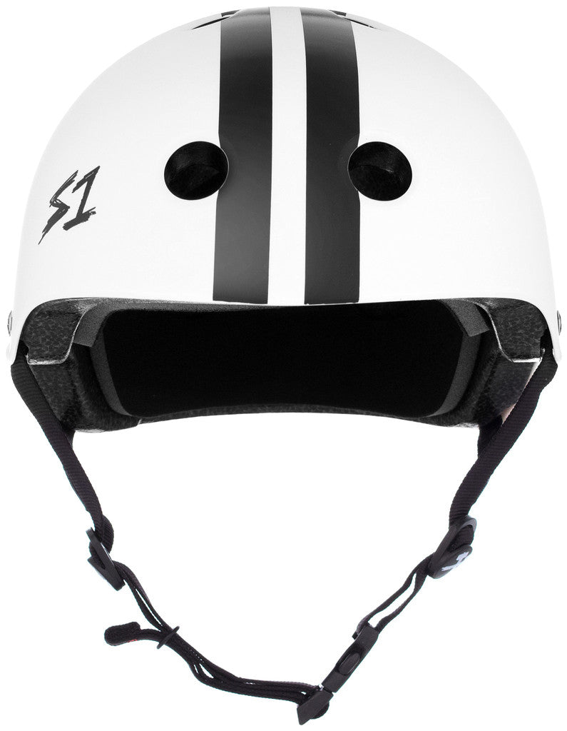 S1 Lifer White Black Stripes Helmet