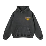 Huf X Thrasher Meltdown Heavyweight Washed Black Hooded Sweatshirt