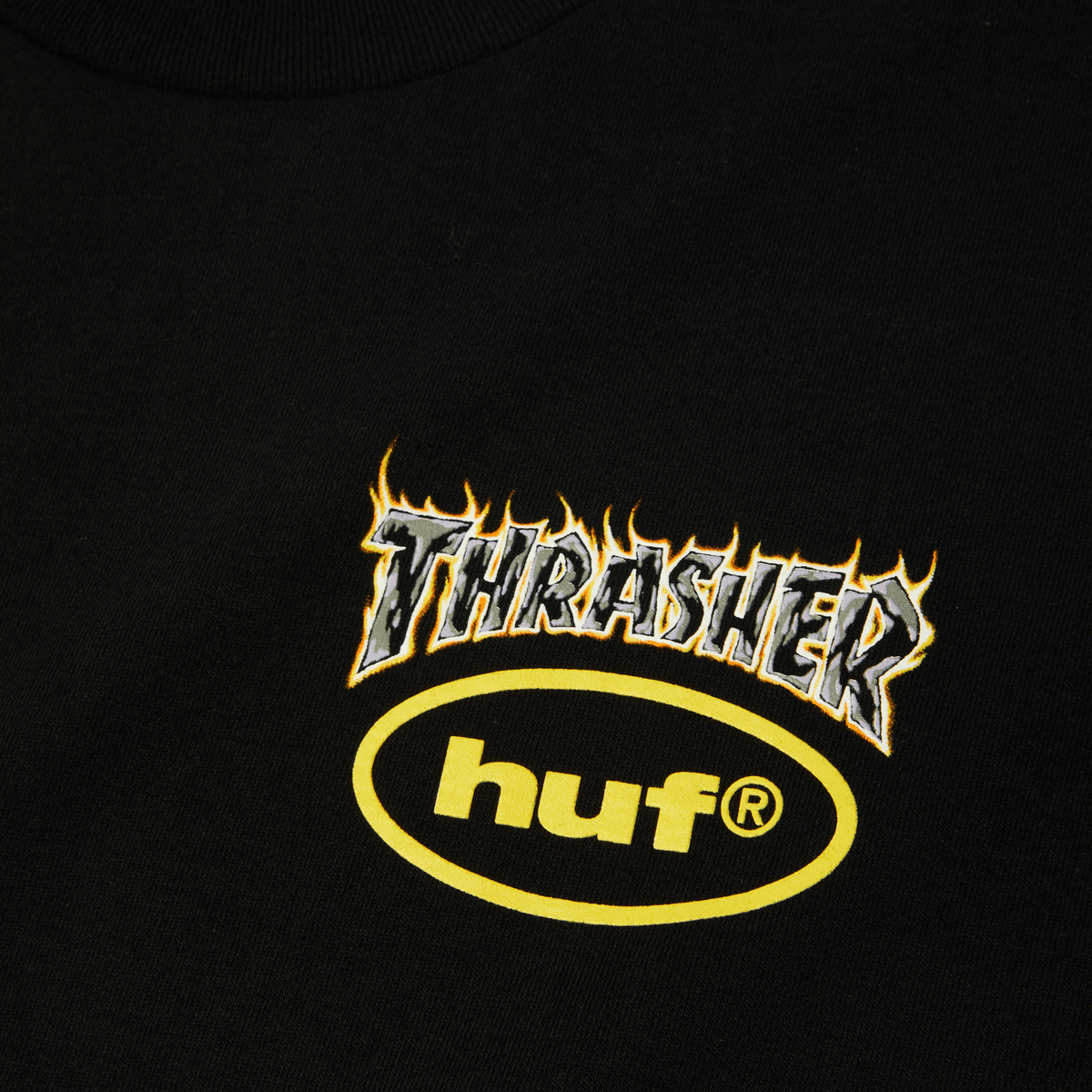 Huf X Thrasher Meltdown Black S/s Shirt