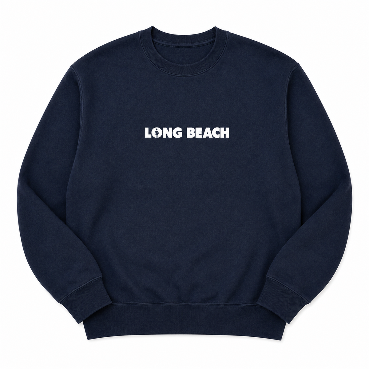 Girl x LB Skate “We OG Long Beach” Navy Crewneck Sweatshirt