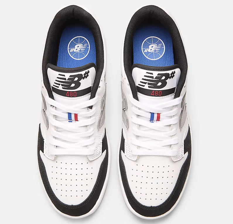 New Balance Numeric 480 Kawhi Leonard White Black Gum Shoes – Long