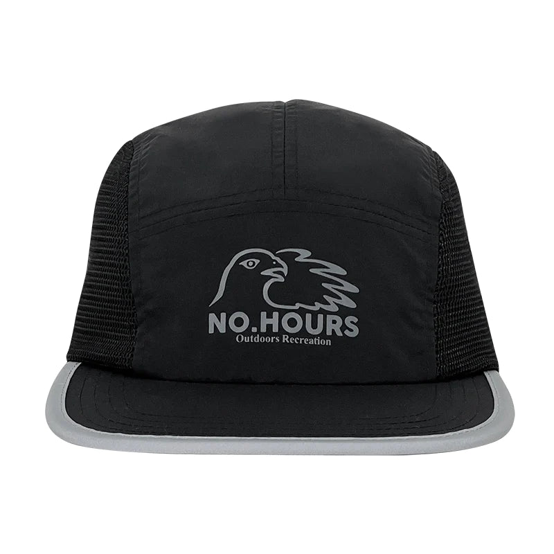 No Hours Outdoor Rec Black Strapback Hat