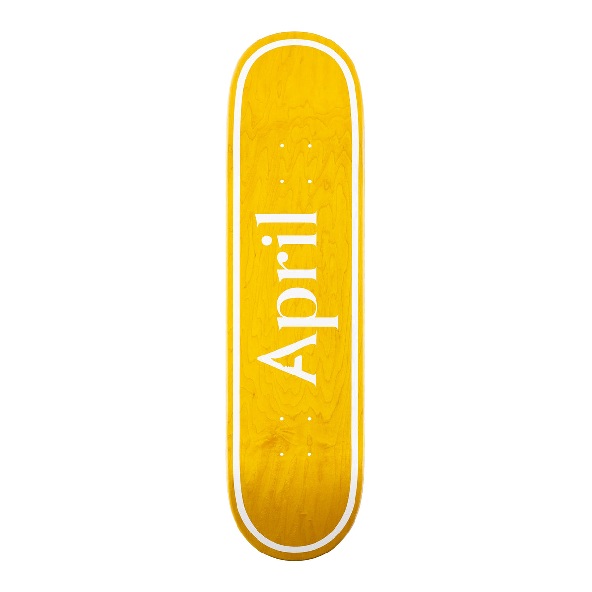 April Og Logo Yellow Skateboard Deck