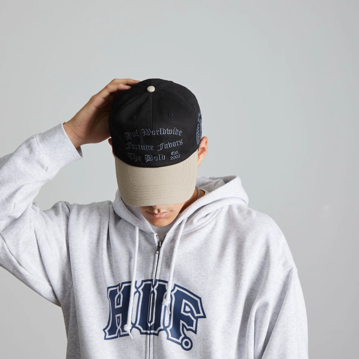 HUF Olympia Black 6 Panel Hat