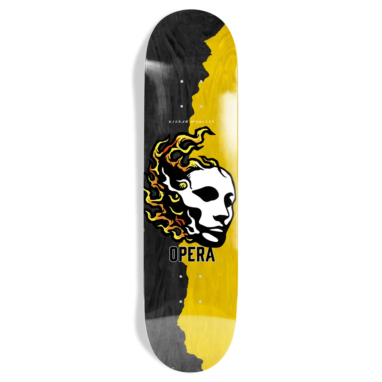 Opera Kieran Wooley Fire EX7 Black/Yellow 8.5" Skateboard Deck