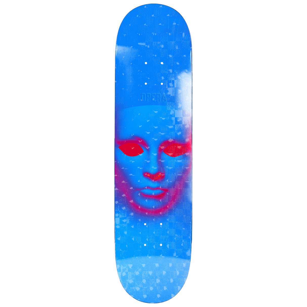 Opera Face Blue Holographic EX7 8.25" Skateboard Deck